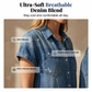 💥50% KORTING 👖Denim jumpsuit, ademend, met zakken tot maat 4X🌸vooraanknoopbaar voor dag en date