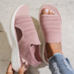 Ademende gebreide plateausandalen voor dames