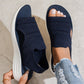 Ademende gebreide plateausandalen voor dames