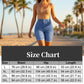 Dames-denimshort met hoge taille en stretch