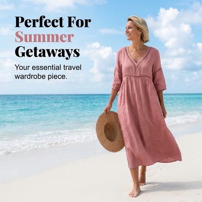 Elegant Casual V-Neck Summer Dress