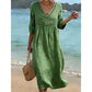 Elegant Casual V-Neck Summer Dress