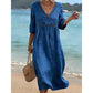Elegant Casual V-Neck Summer Dress