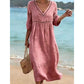 Elegant Casual V-Neck Summer Dress
