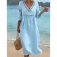 Elegant Casual V-Neck Summer Dress