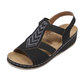 Zomerse orthopedische sandalen met schuine hak en strass-steentjes voor dames
