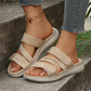 Casual platte sandalen met meerdere bandjes voor dames