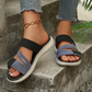 Casual platte sandalen met meerdere bandjes voor dames