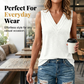 Casual mouwloze tanktop met V-hals voor dames