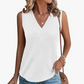 Casual mouwloze tanktop met V-hals voor dames