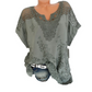 Elegante damesblouse met V-hals en kantborduurwerk