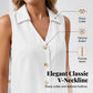 Casual mouwloze blouse met kraag voor dames – zomervest