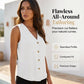 Casual mouwloze blouse met kraag voor dames – zomervest