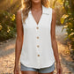 Casual mouwloze blouse met kraag voor dames – zomervest