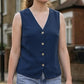 Casual mouwloze blouse met kraag voor dames – zomervest
