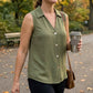 Casual mouwloze blouse met kraag voor dames – zomervest