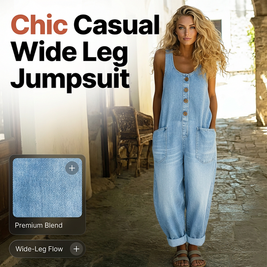 Mouwloze jumpsuit met wijde pijpen voor dames