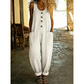 Mouwloze jumpsuit met wijde pijpen voor dames