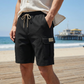 Men's Casual Textured Cargo Shorts with Drawstring