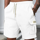 Men's Casual Textured Cargo Shorts with Drawstring