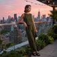 Women's Stripe Top & Pants 2-Piece Set