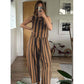 Women's Stripe Top & Pants 2-Piece Set