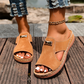 ⏳Tijdelijke aanbieding: 50% korting⏰Stijlvolle peep-toe-sandalen met sleehak voor dames👡