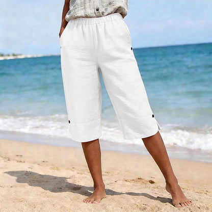 Ademende, casual capribroek voor dames voor de zomer