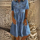 Elegante zomerjurk van denim voor dames