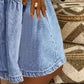 Elegante zomerjurk van denim voor dames