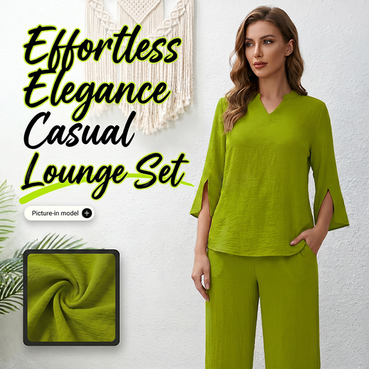Set met casual top en broek met wijde pijpen voor dames