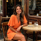 Casual korte jumpsuit met V-hals en trekkoord voor dames