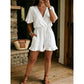 Casual korte jumpsuit met V-hals en trekkoord voor dames