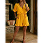 Casual korte jumpsuit met V-hals en trekkoord voor dames