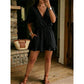 Casual korte jumpsuit met V-hals en trekkoord voor dames