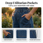 Zomerse, ruimvallende denim jumpsuit voor dames met zakken