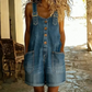 🔥50K+ VERKOCHT HALVE PRIJS💙 Dames losse denim overallshort verstelbare banden & ruime zakken S-2XL