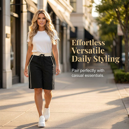 🔥Nieuw binnen & Bestsellers – Casual korte broek met hoge taille en kleurblokken