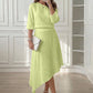 Set bestaande uit een off-shoulder top en een asymmetrische rok voor dames