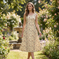 Maxijurk voor dames met bloemenprint, mouwloos en met zakken