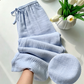 Dames Elastische Taille Katoenen Loungewear Broek