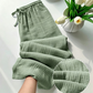 Dames Elastische Taille Katoenen Loungewear Broek