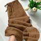 Dames Elastische Taille Katoenen Loungewear Broek
