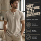 ⌛Tijdelijke aanbieding – Ademend Henley-shirt met korte mouwen voor heren