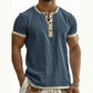 ⌛Tijdelijke aanbieding – Ademend Henley-shirt met korte mouwen voor heren