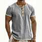 ⌛Tijdelijke aanbieding – Ademend Henley-shirt met korte mouwen voor heren