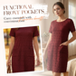 🔥50% KORTING 💃 Elegante Jurk met Textuur ✨ Kreukvrij & Comfortabel
