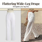 Dames Wijde Pijpen Broek met Borduren en Semi-transparant Design