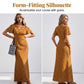 Dames V-hals Polka Dot Maxi Jurk
