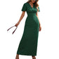 Dames V-hals Polka Dot Maxi Jurk
